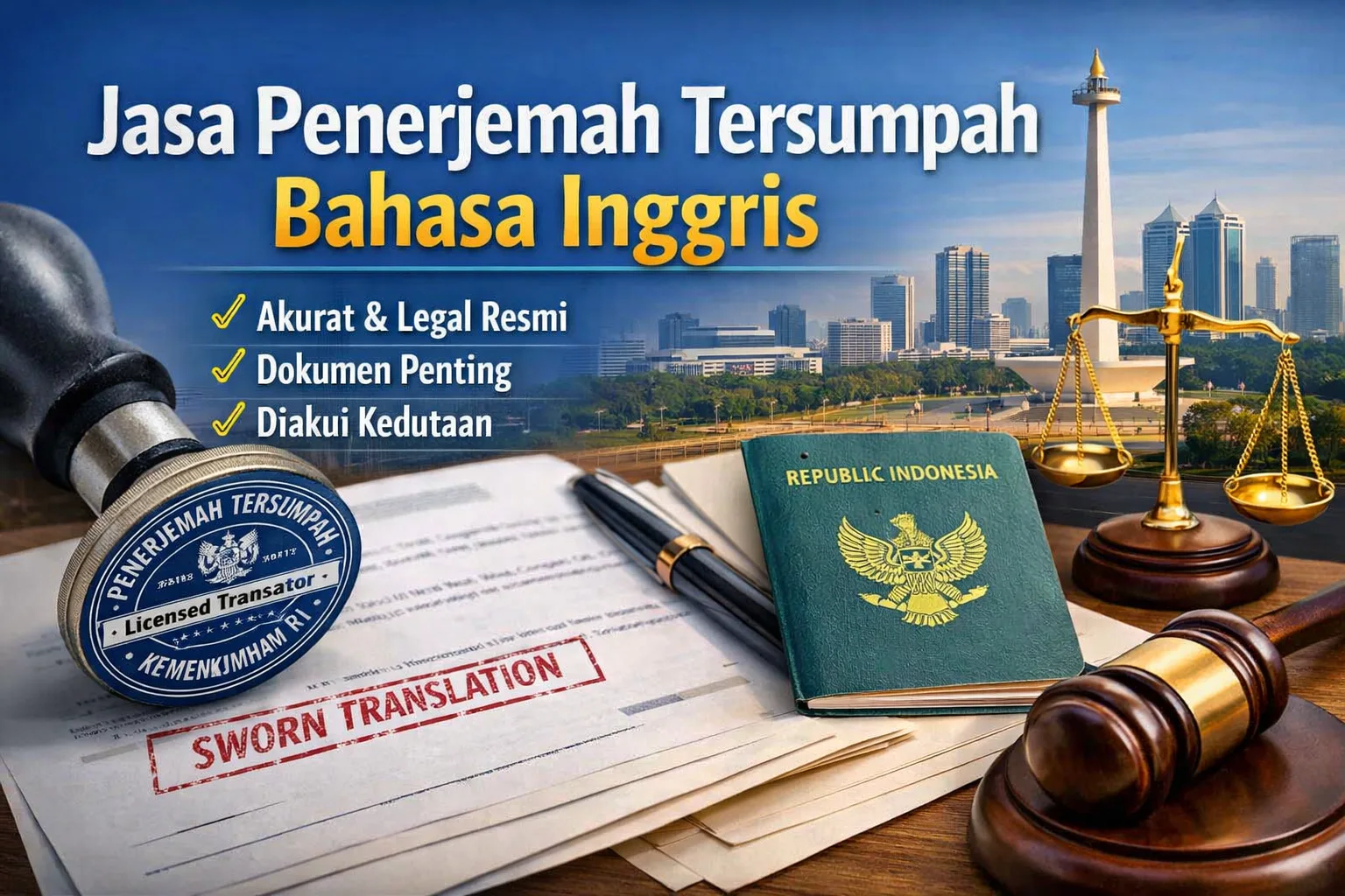 Jasa Penerjemah Tersumpah Bahasa Inggris