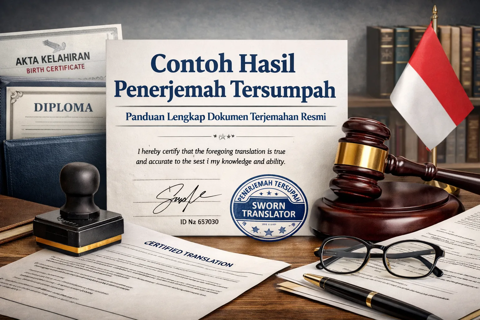 contoh hasil penerjemah tersumpah