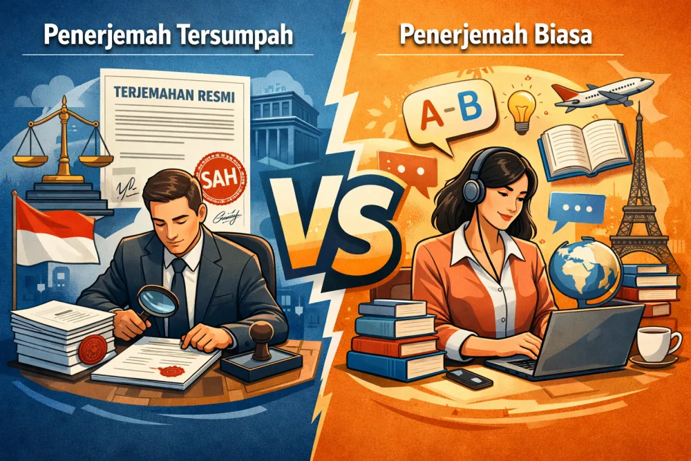 Perbedaan penerjemah tersumpah dan penerjemah biasa