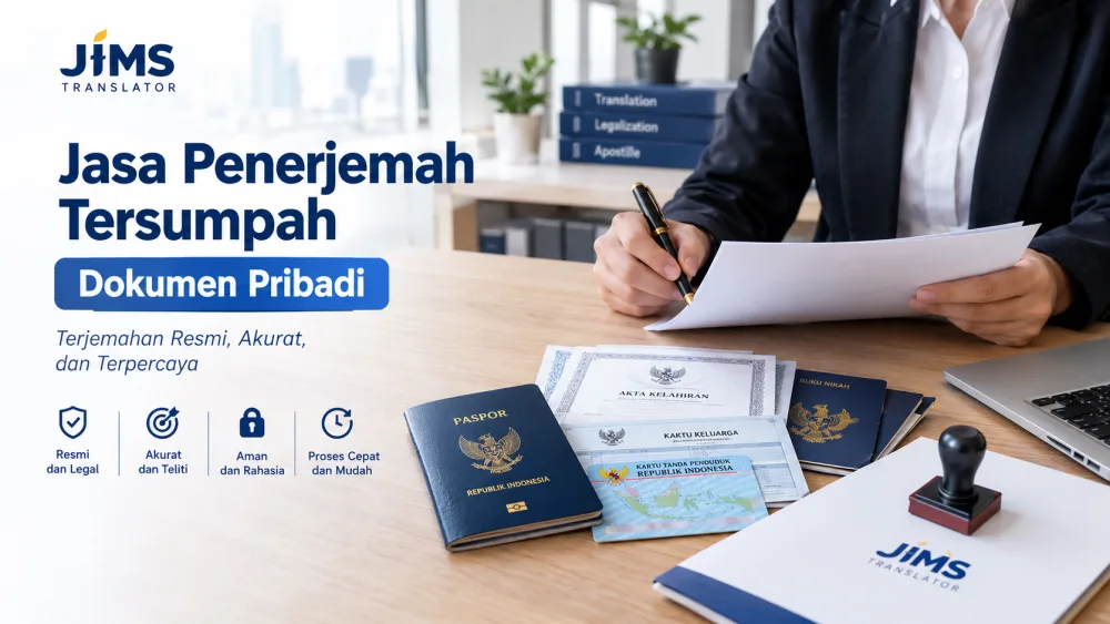 Jasa penerjemah tersumpah dokumen pribadi